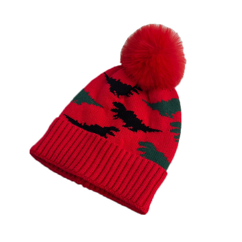 Wholesale Children's Autumn and Winter Cartoon Dinosaur Knitted Wool Hats